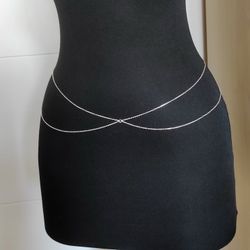 Sterling Silver Belly Chain 30”
