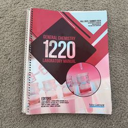 General Chemistry 1220 Laboratory Manual 