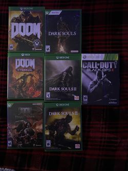 Dark souls 1-3, Doom 2016, Doom Eternal, Doom the Dark Ages, Black Ops 2