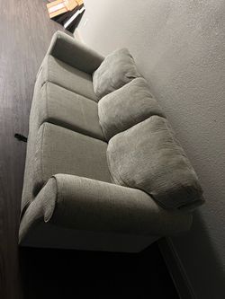 Gray Fabric 3-Seat Sofa