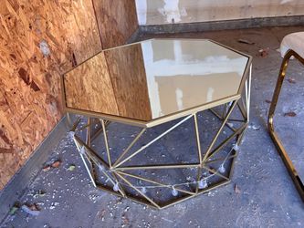 Glass coffee table