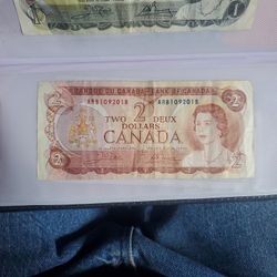 1974 2$ Canadian Banknote
