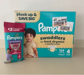 Pampers Swaddlers Size 4 Diapers 164 Count