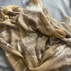 Adorable high quality 2yds x 56” floral brown chiffon fabric 