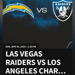 CHARGERS VS RAIDERS TICKETS