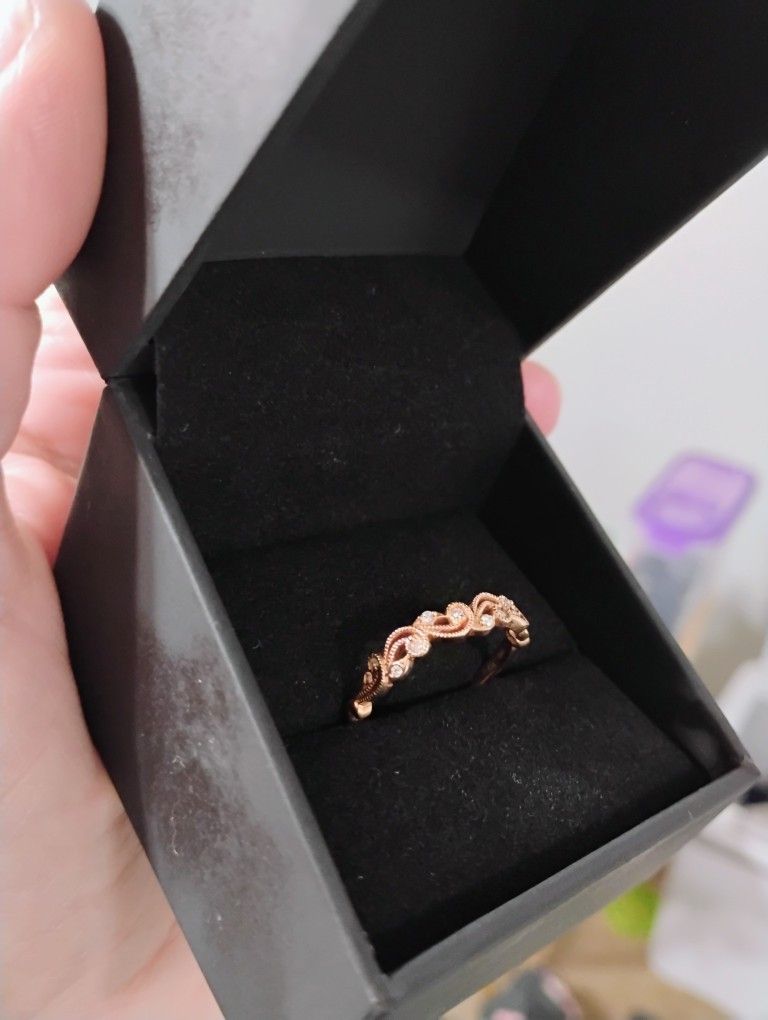Rose Gold Diamond Accent Band