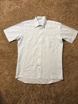 VTG Christian Dior Chemises Short Sleeve Button Down Dress Shirt Men Size Medium