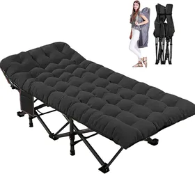 LILYPELLE Oversized XXL Folding Camping Cot, 32" Heavy Duty Sleeping Cots

Camping Cot for Adults, Double-Layer Oxford Portable Travel Camp Bed w/Carr