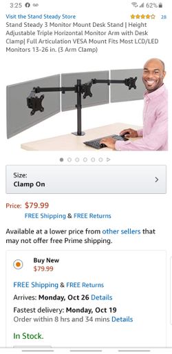 Stand steady 3 monitors mount desk
