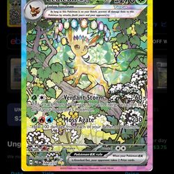 Leafeon ex #144 Pokemon Prismatic Evolutions