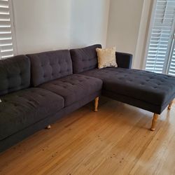 Sofa And Detachable Chaise Lounge