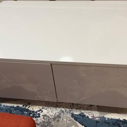 White Coffee Table With Storage