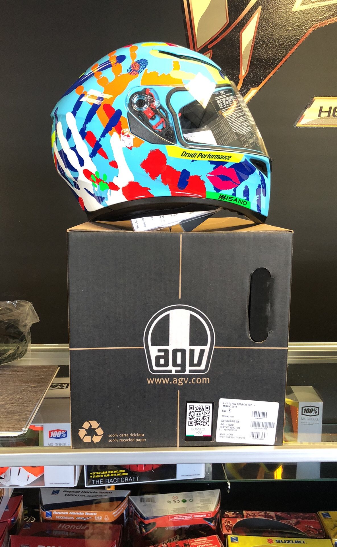 Agv k3-sv missano 2014 motorcycle helmet Sz Sm