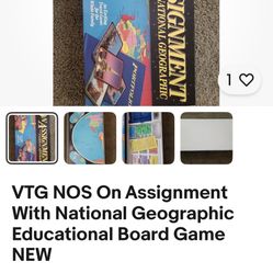 VTG NOS On Assignment With National Geographic Educational Board Game