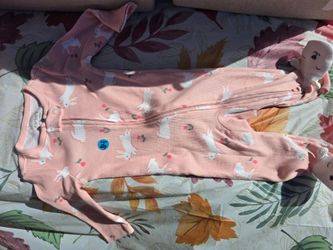 Carter's Baby Girl Pink Bunny Zip Sleeper