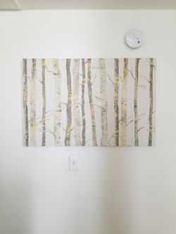 Large Gold And Gray Branch Picture