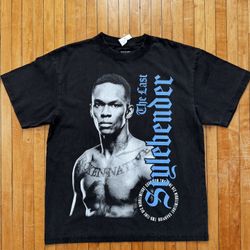 NWT UFC Israel Adesanya Last Stylebender Mens Graphic T-Shirt Washed Black Sz. M