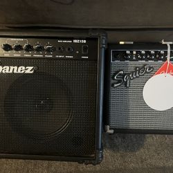 BRAND NEW FENDER SQUIRE AMP AND USED IBANEZ GUITAR AMP