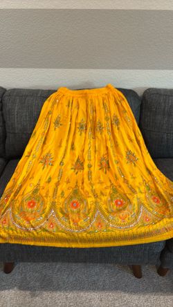 Yellow beautiful M women lahanga only