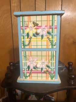 Hand Painted Wooden Trinket Box