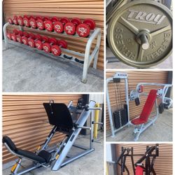 Gym Equipment, Olympic Weight, Lat, Chest & Smith Machines, Home, Leg Press, Dumbbell Rack Power Squat Curl Extension