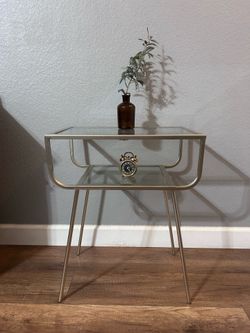 ✨ Modern Glass End Table with Lower Shelf