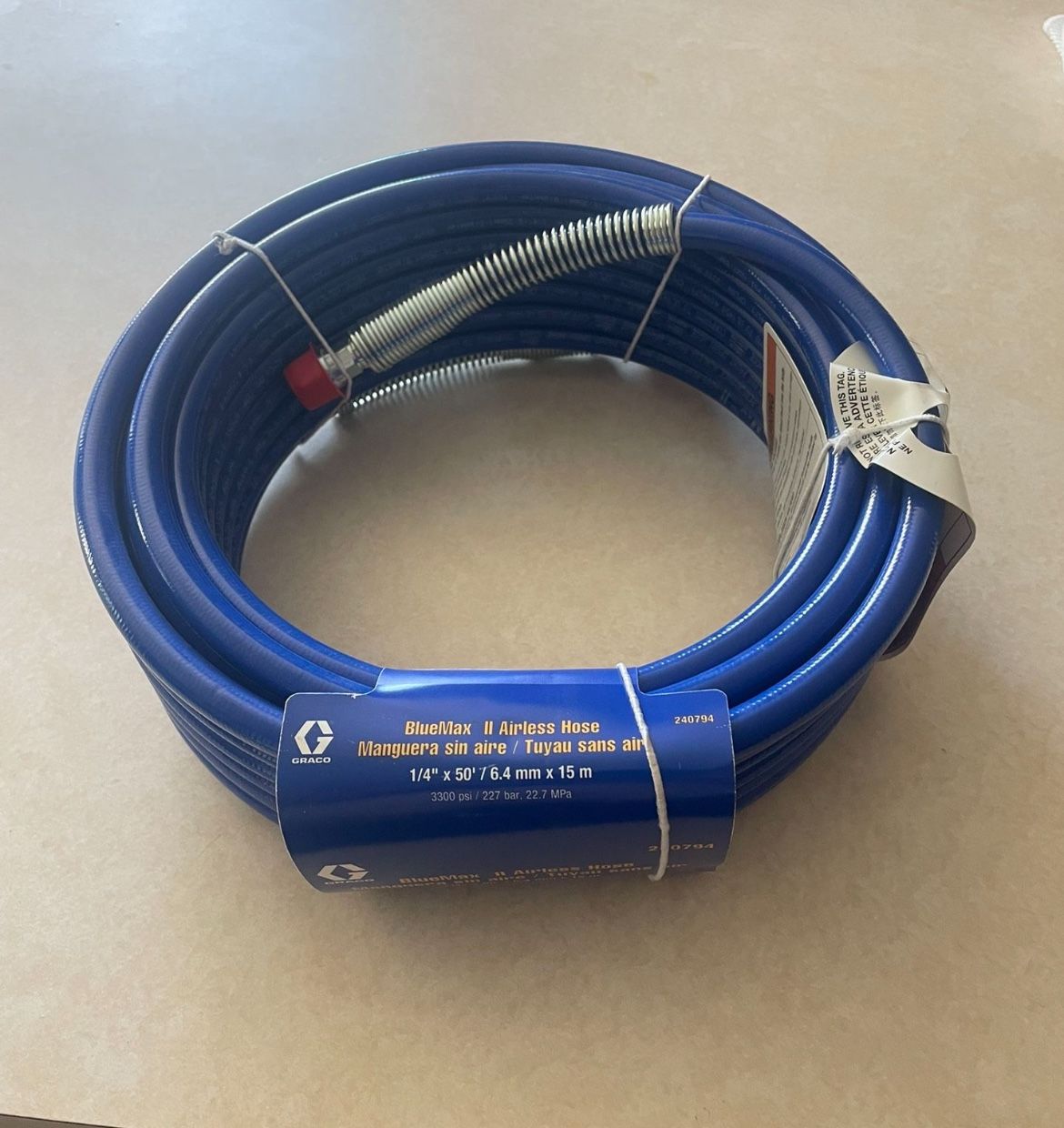 GRACO Airless Hose: 1/4 in Inside Dia, 50 ft