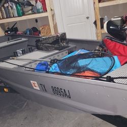 John Boat 14ft New Mercury 15hp And Trailer  