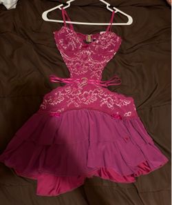 Outcast Pink Floral Lace Ruffle Mini Dress – Worn Once