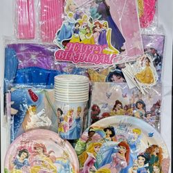 116Pcs Princess Birthday Party Supplies 