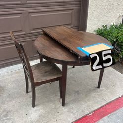 Dining Table With Leaf And Free Chair