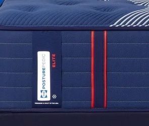 King Size Mattress 15” Sealy Posturepedic Elite Brenham II Medium Direct From Factory, Sealed in Plastic Ready for Same-Day Delivery 🚚