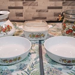 Vintage Corningware Spice Of Life Lot