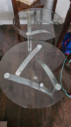 Glass side tables