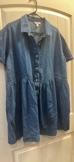 Woman’s denim dress