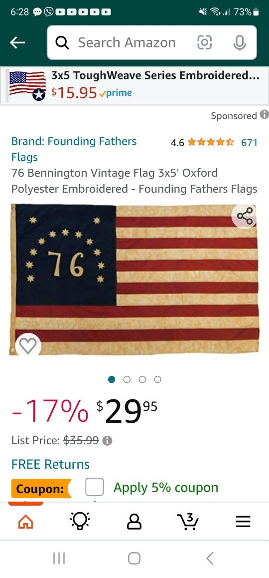 Bennington flag
3x5