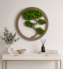 Bonsai Preserved Moss Tree Wall Decoration