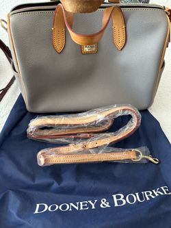 Dooney & Bourke Gray Leather Satchel Handbag