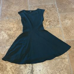 TOPSHOP Green Skater Mini Dress Size 2