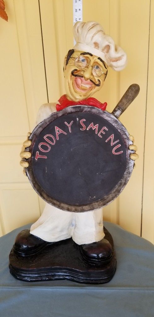 Italian Chef With Menu Broard From 2003