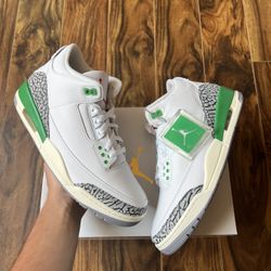 Jordan 3 Retro ‘Lucky Green’ Size 10.5M/12W