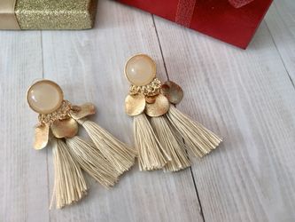 Gold Tassel Earrings