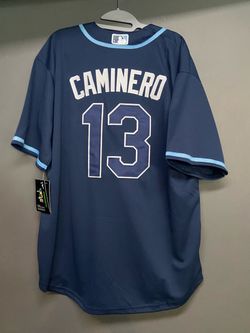 New Tampa Bay Rays Junior Caminero Blue embroidered Jerseys