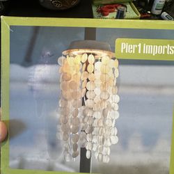 Pier 1 Capiz Shell LED Patio Umbrella Light New In Box