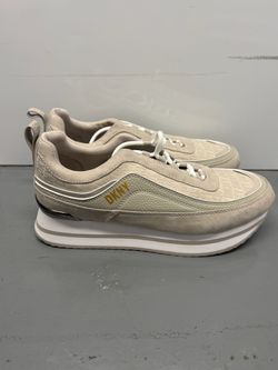 DKNY Women's Platform Sneakers Beige Size 8.5 Like New