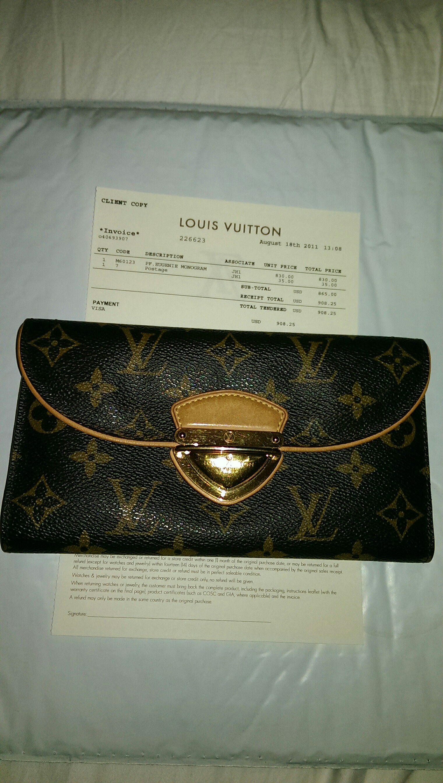 Louis Vuitton PF. Eugenie Monogram M60123 clutch wallet purse
