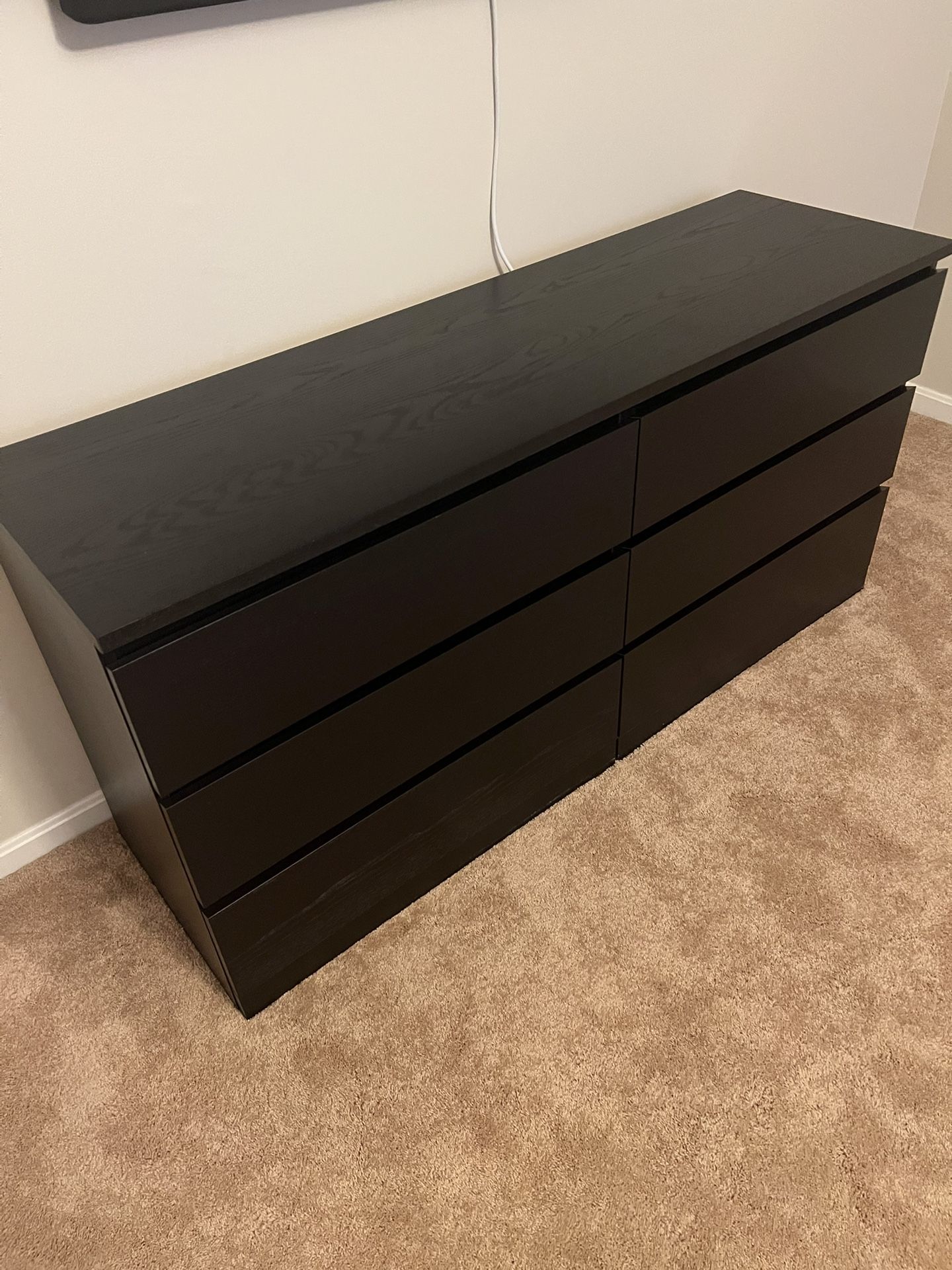 SALE PENDING - Black IKEA Dresser - 6 Drawers
