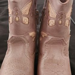 Pink Butterfly Boots  8 Toodler