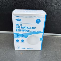 Zyb II N95 Particulate Respirator Mask without Valve 20 Pc Box Niosh