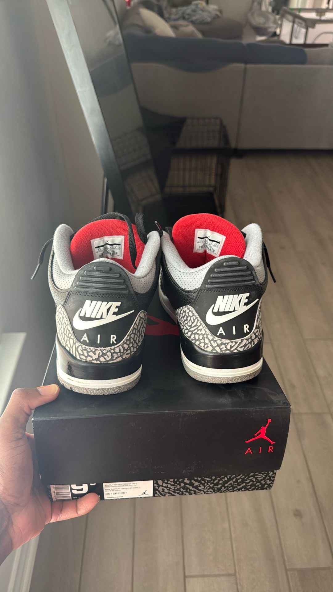 Air Jordan 3 Retro OG “Black Cement” (Size 9.5)